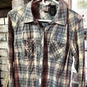 Harley Davidson women’s, snap front, Large (Ladies fit)